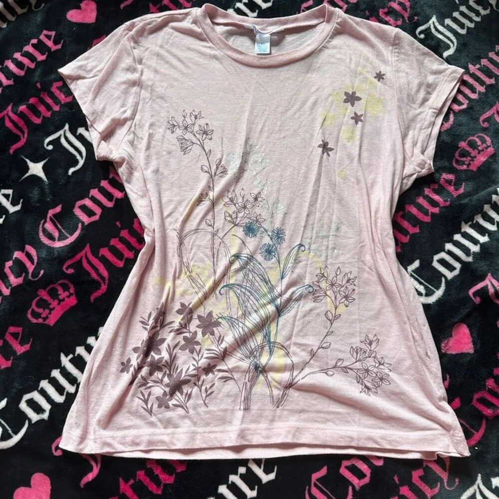 Y2K pink and chartreuse Aeropostale Baby Tee